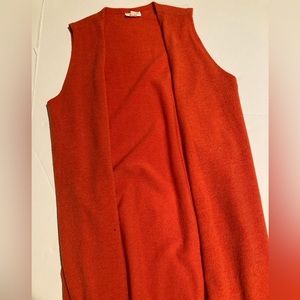 LuLaRoe small orange Joy vest vintage retired